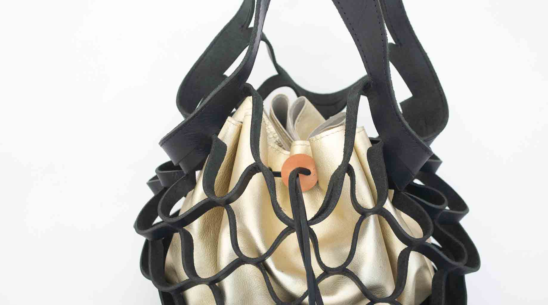 Die Zest Bag Schwarzes Lammleder